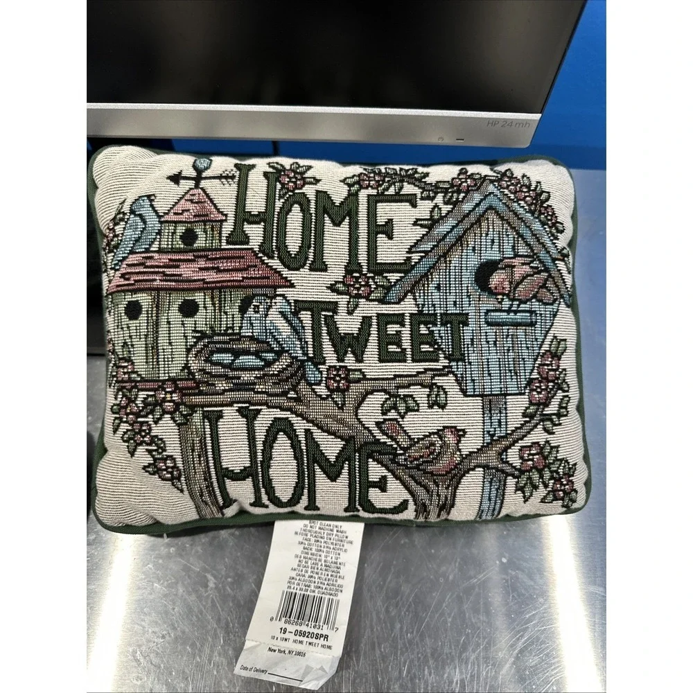 Tapestry Home Sweet Home Tree House‎ Birds Rectangular Throw Pillow